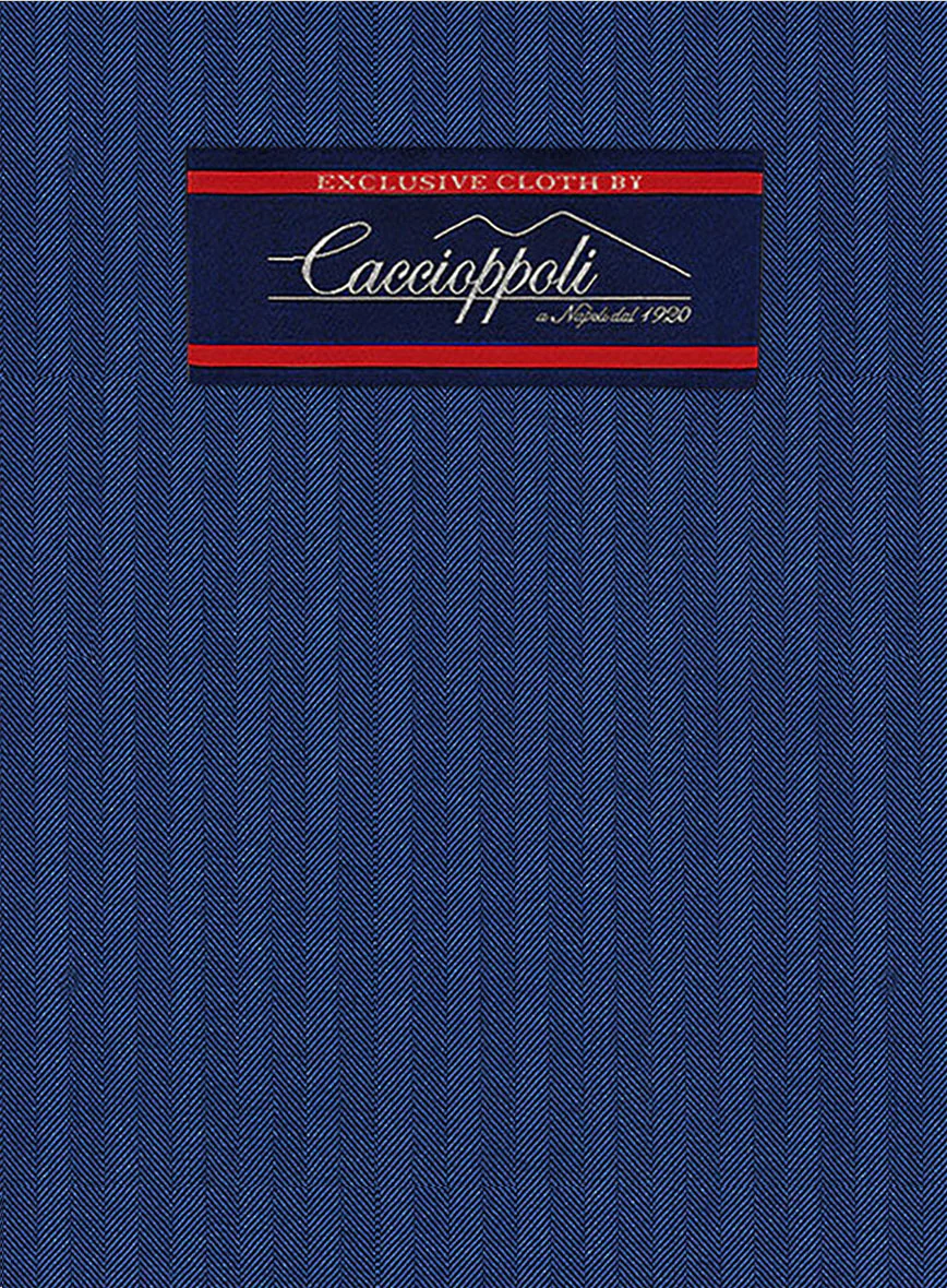 Caccioppoli Sun Dream Amicci Royal Blue Wool Silk Pants - Image 3