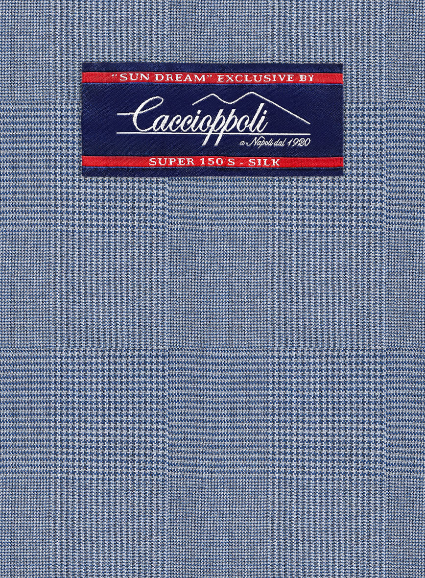 Caccioppoli Sun Dream Ange Blue Wool Silk Jacket - Image 2