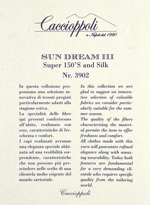 Caccioppoli Sun Dream Artado Blue WooL Silk Jacket - Image 4