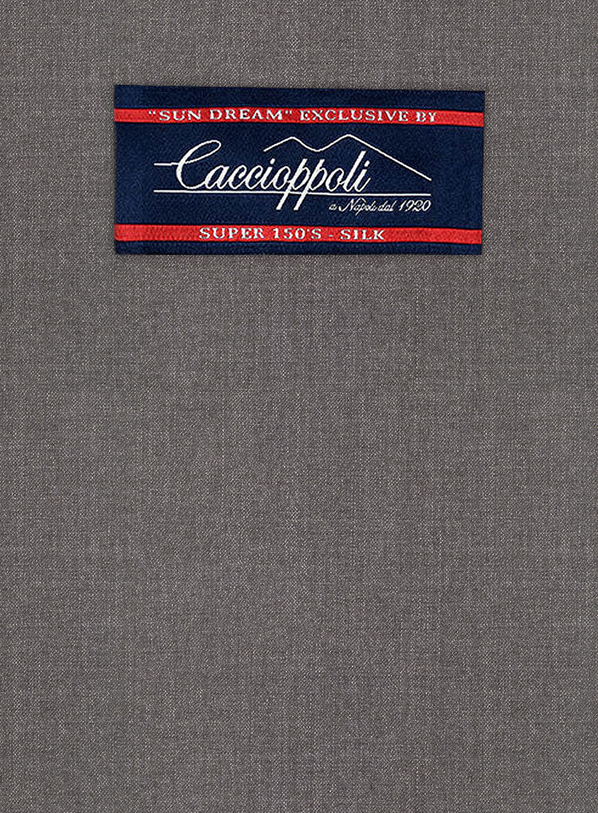 Caccioppoli Sun Dream Brown Wool Silk Suit - Image 7