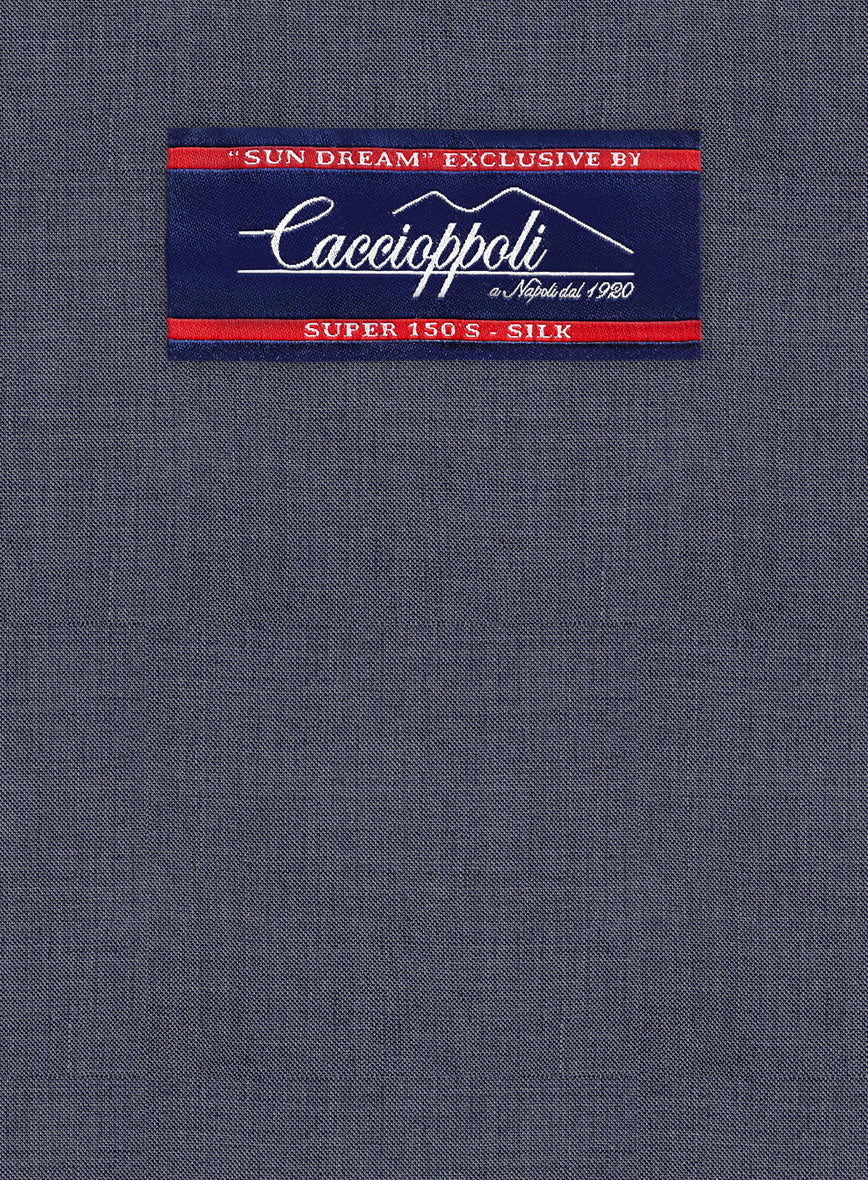 Caccioppoli Sun Dream Cobalt Blue Wool Silk Suit - Image 6