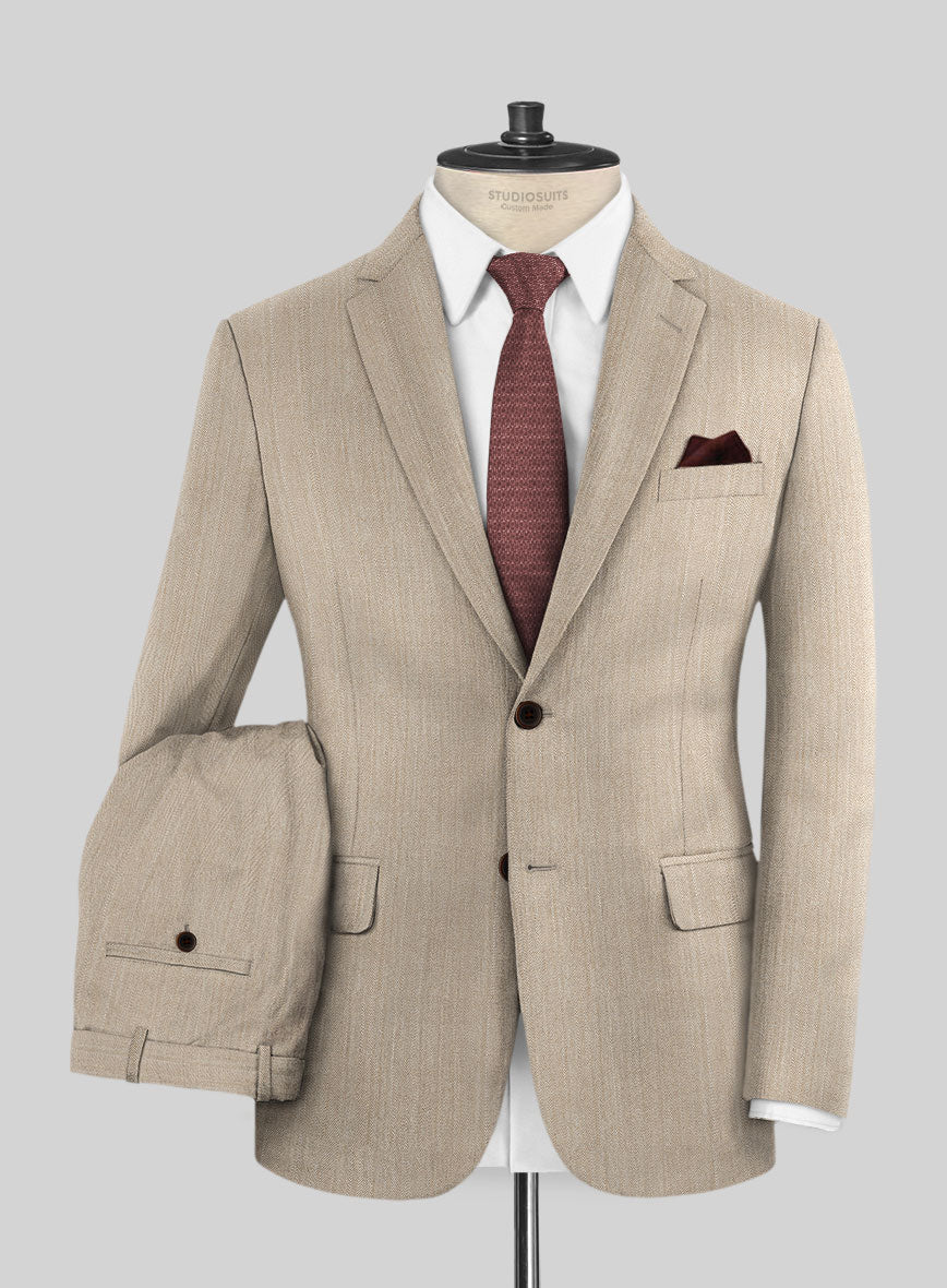 Caccioppoli Sun Dream Emasie Muted Beige Wool Suit