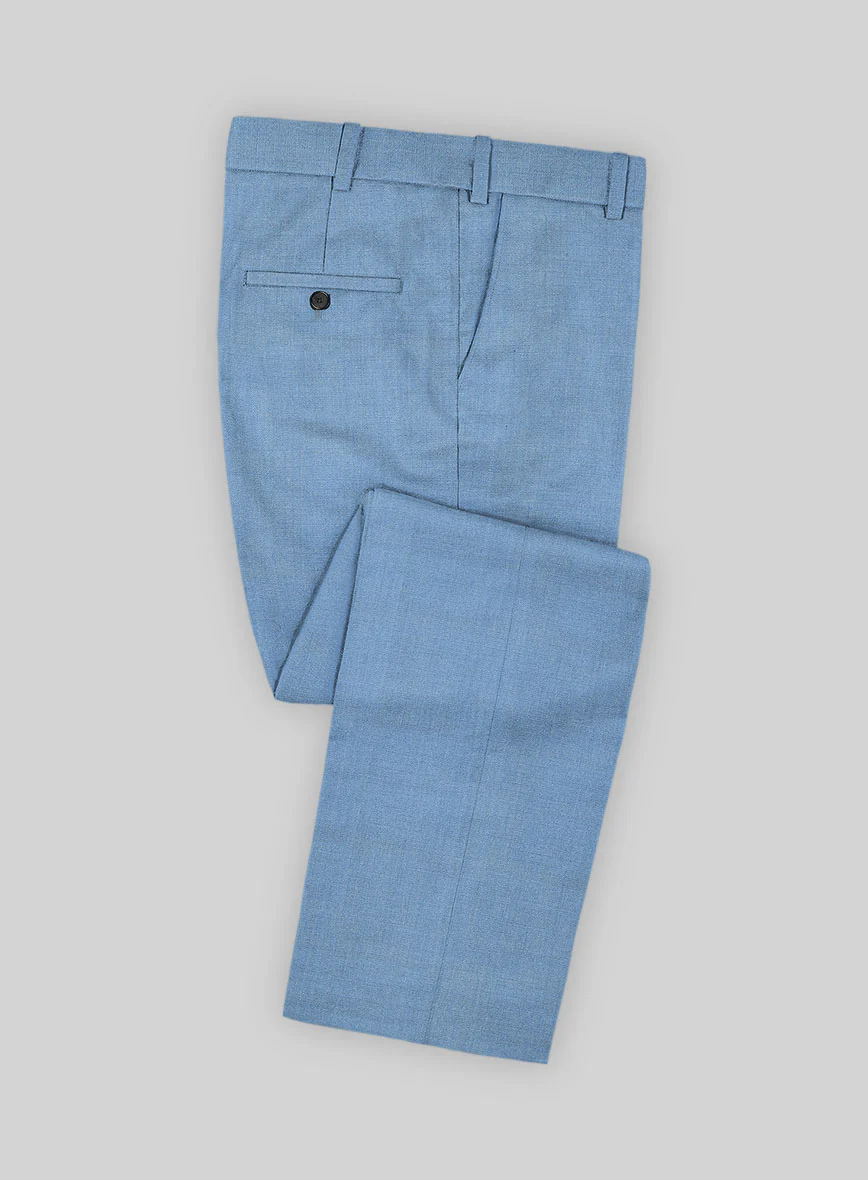 Caccioppoli Sun Dream Fano Sky Blue Wool Pants