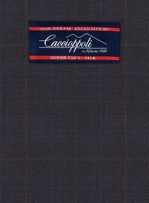 Caccioppoli Sun Dream Folli Gray Wool Silk Pants - Image 5