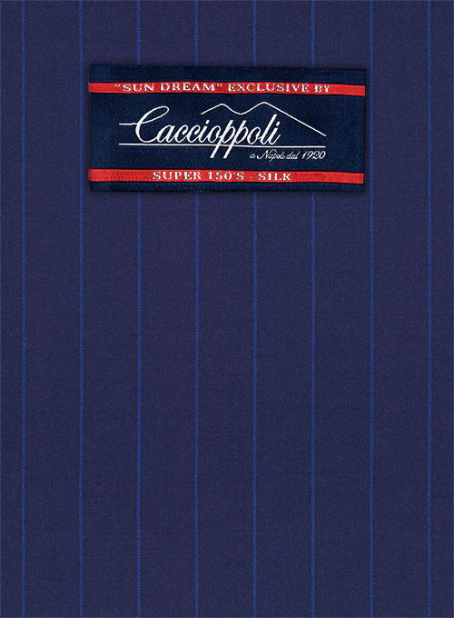 Caccioppoli Sun Dream Frozo Blue Wool Silk Suit - Image 2