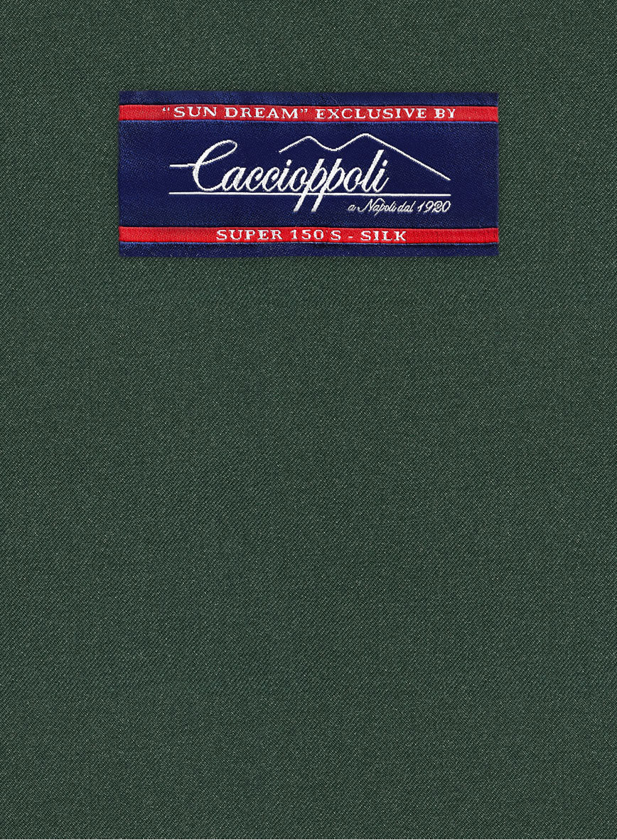 Caccioppoli Sun Dream Green Wool Silk Pants - Image 2