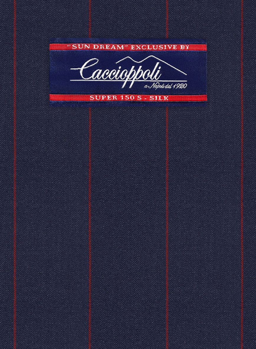 Caccioppoli Sun Dream Grezo Dark Blue Wool Silk Jacket - Image 2