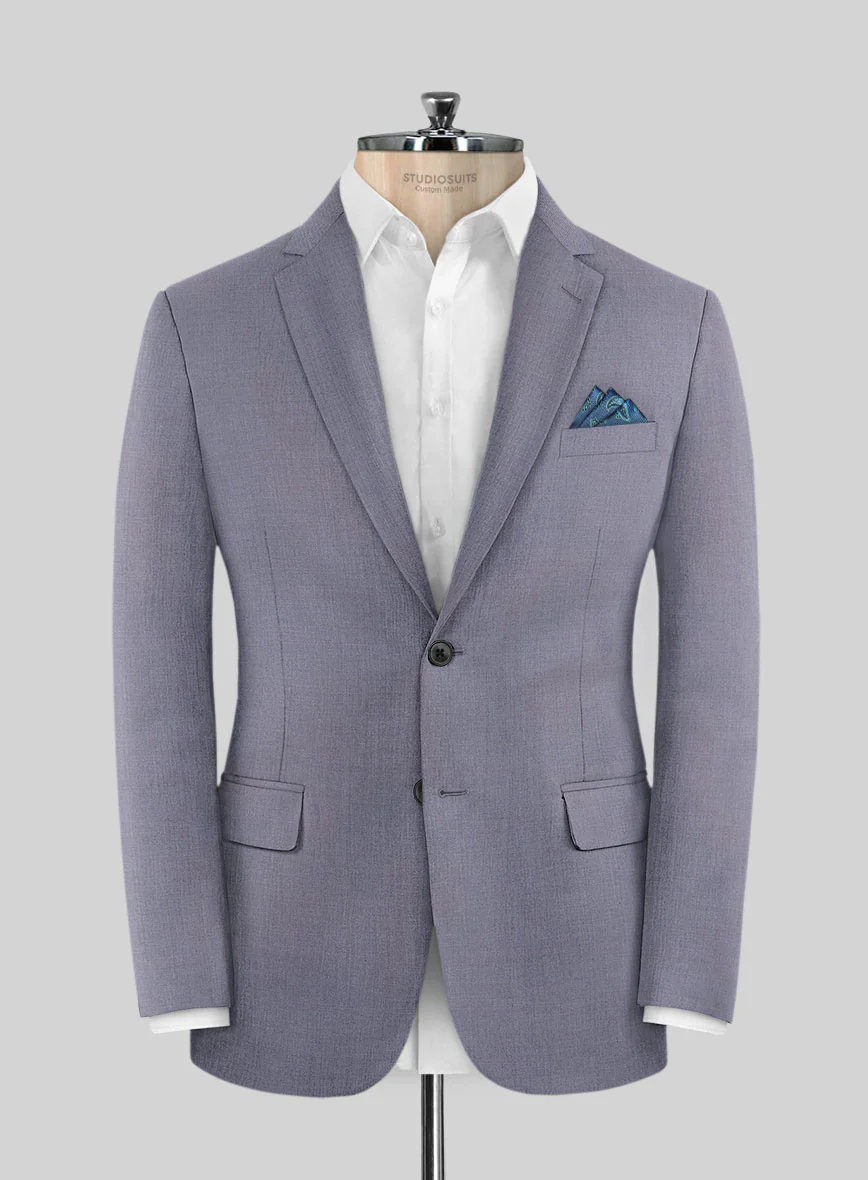 Caccioppoli Sun Dream Light Pastel Purple Wool Silk Suit - Image 3