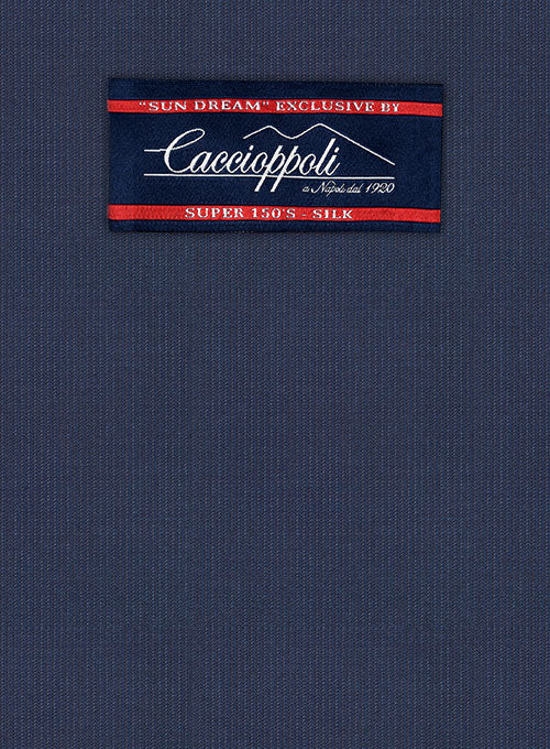 Caccioppoli Sun Dream Namuti Blue Wool Silk Pants - Image 5