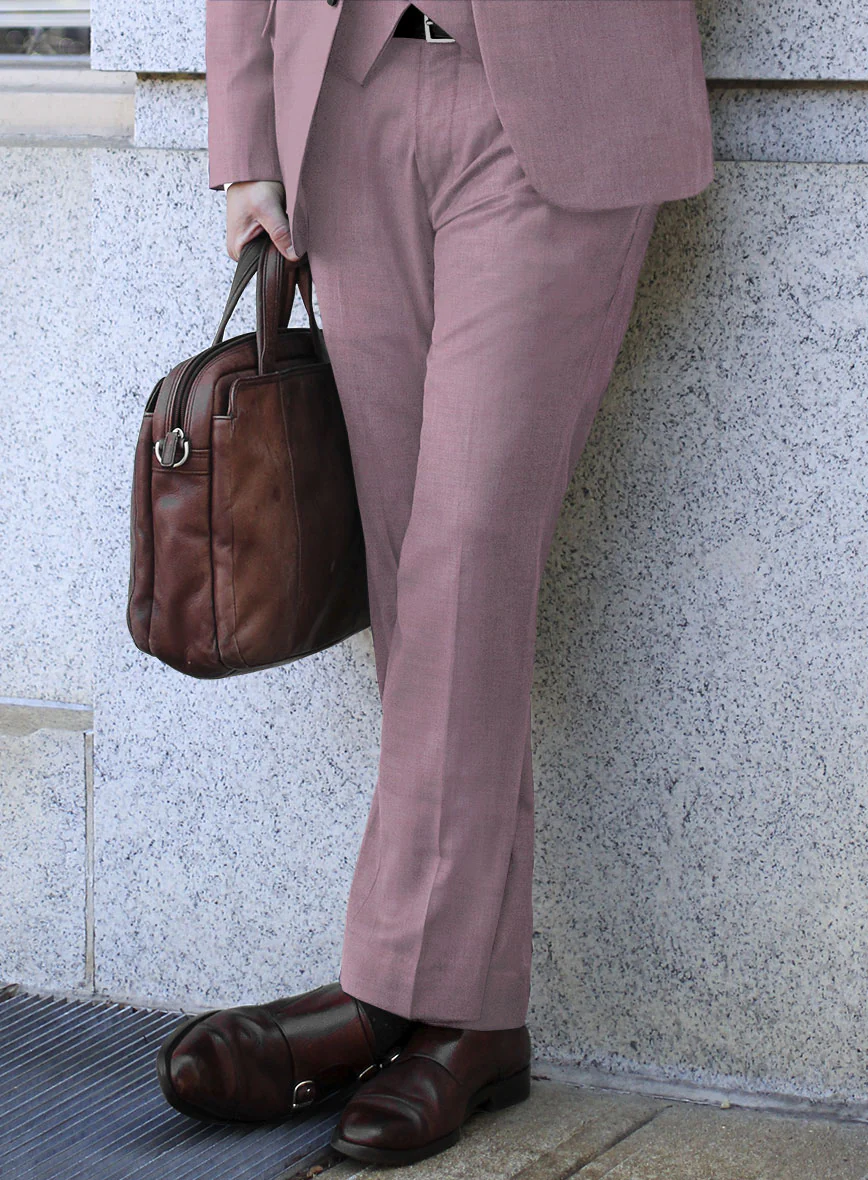 Caccioppoli Sun Dream Oriental Pink Wool Silk Suit - Image 4