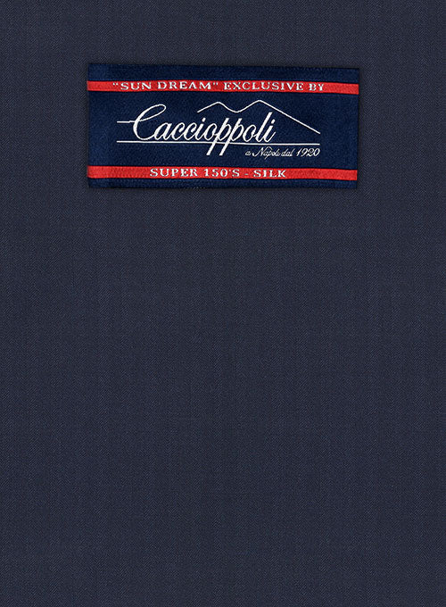 Caccioppoli Sun Dream Rizzo Dark Blue Wool Silk Suit - Image 2