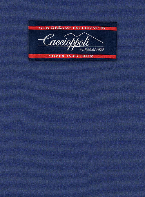 Caccioppoli Sun Dream Royal Blue Wool Silk Jacket - Image 2