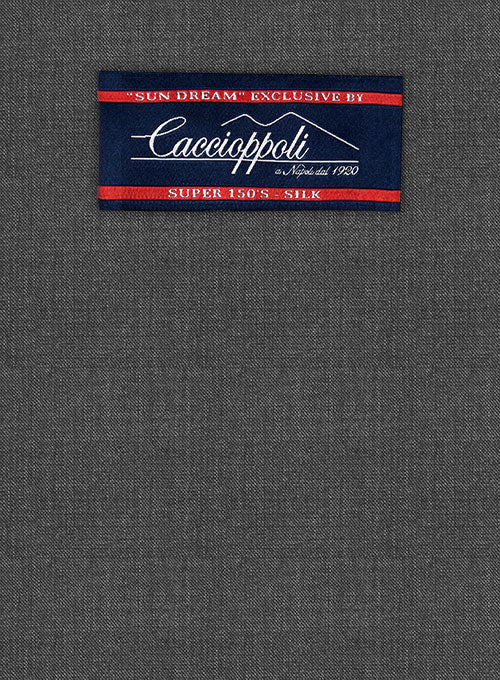 Caccioppoli Sun Dream Sojera Charcoal Wool Silk Jacket - Image 2