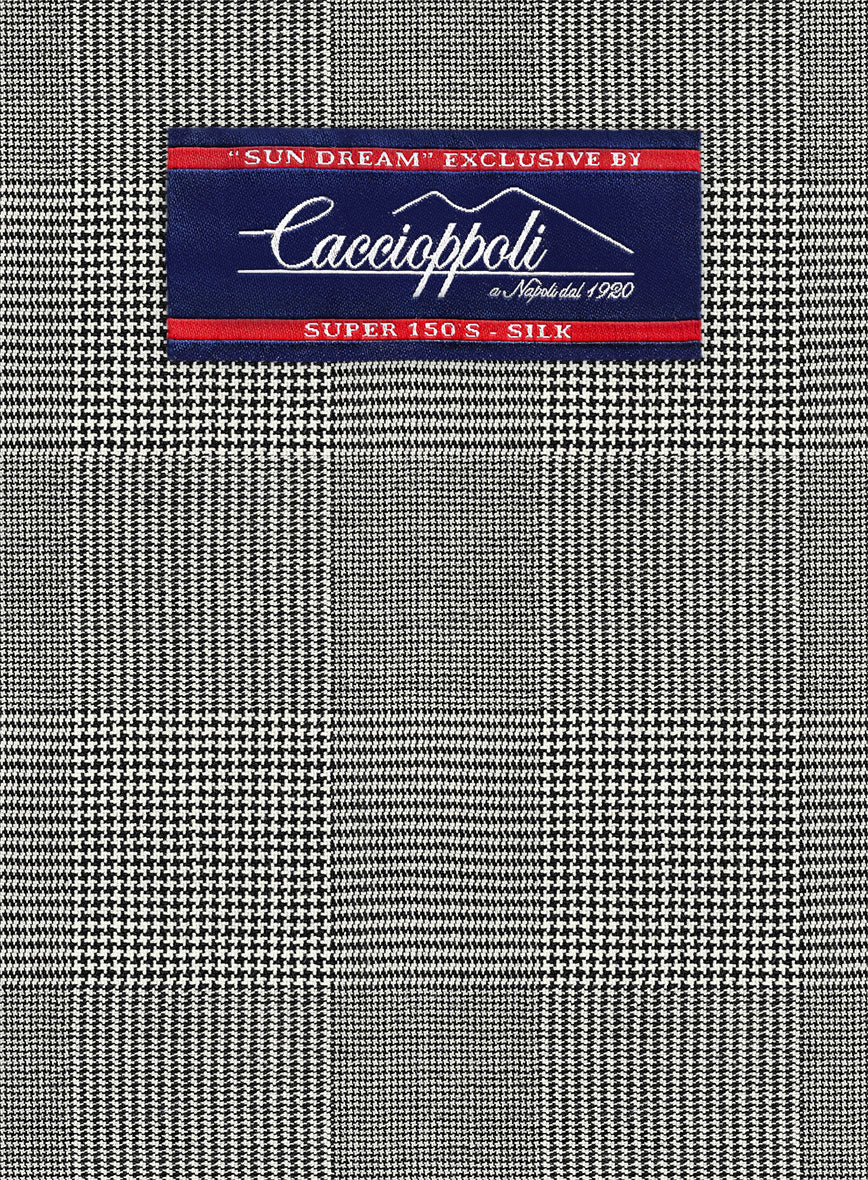 Caccioppoli Sun Dream Spiro Black Wool Silk Jacket - Image 2