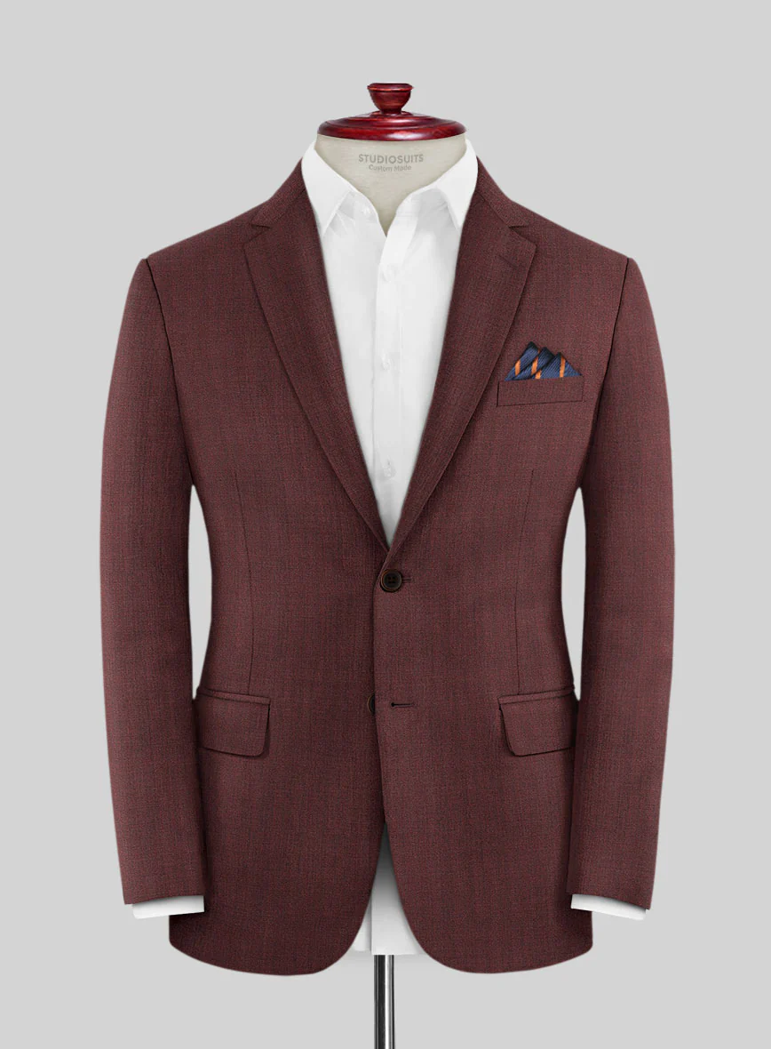 Caccioppoli Sun Dream Svoldo Maroon Wool Jacket