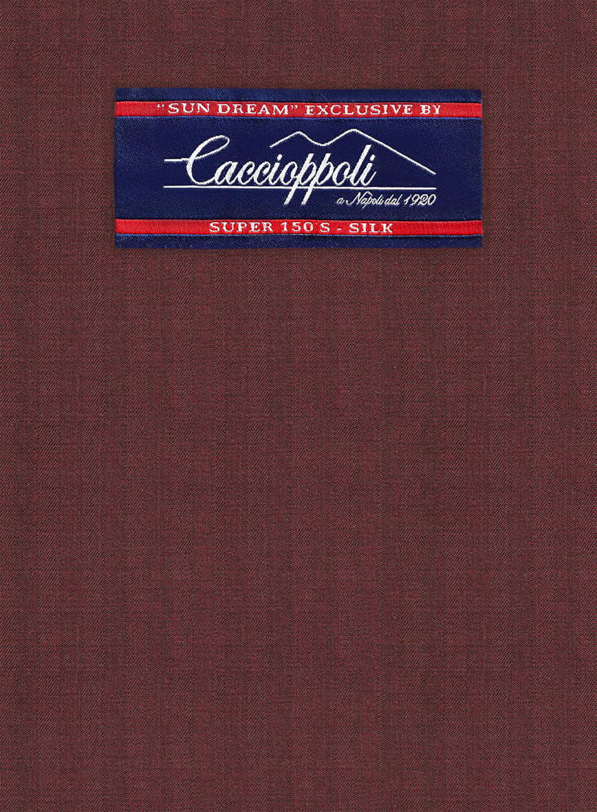 Caccioppoli Sun Dream Svoldo Maroon Wool Jacket - Image 2