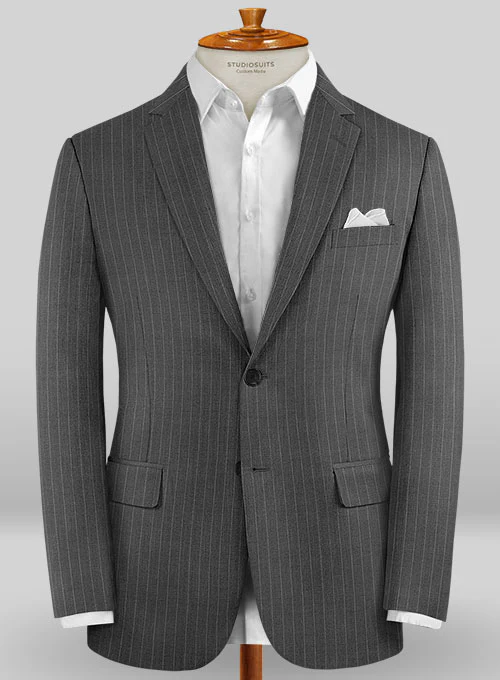 Caccioppoli Sun Dream Tino Charcoal Wool Silk Suit - Image 3
