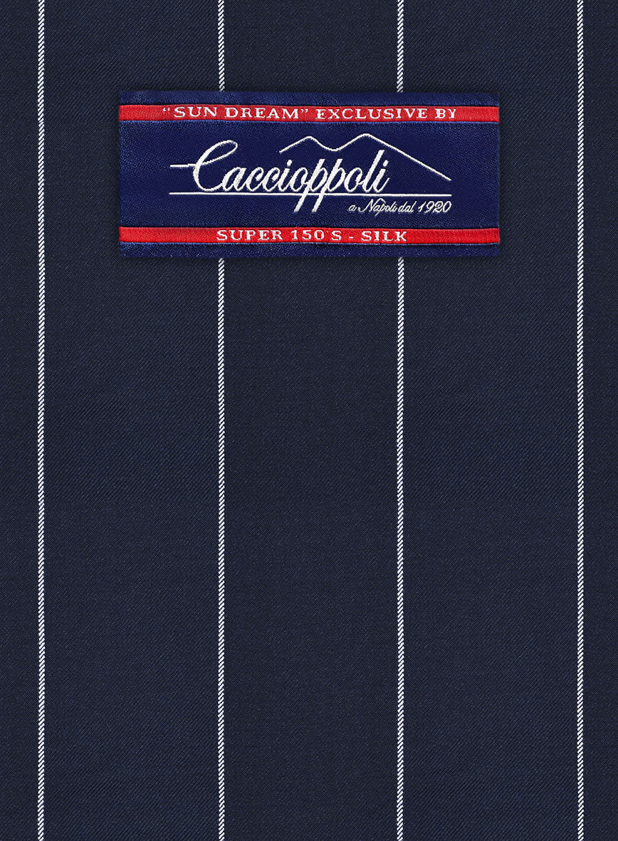 Caccioppoli Sun Dream Uggo Dark Navy Wool Silk Suit - Image 6