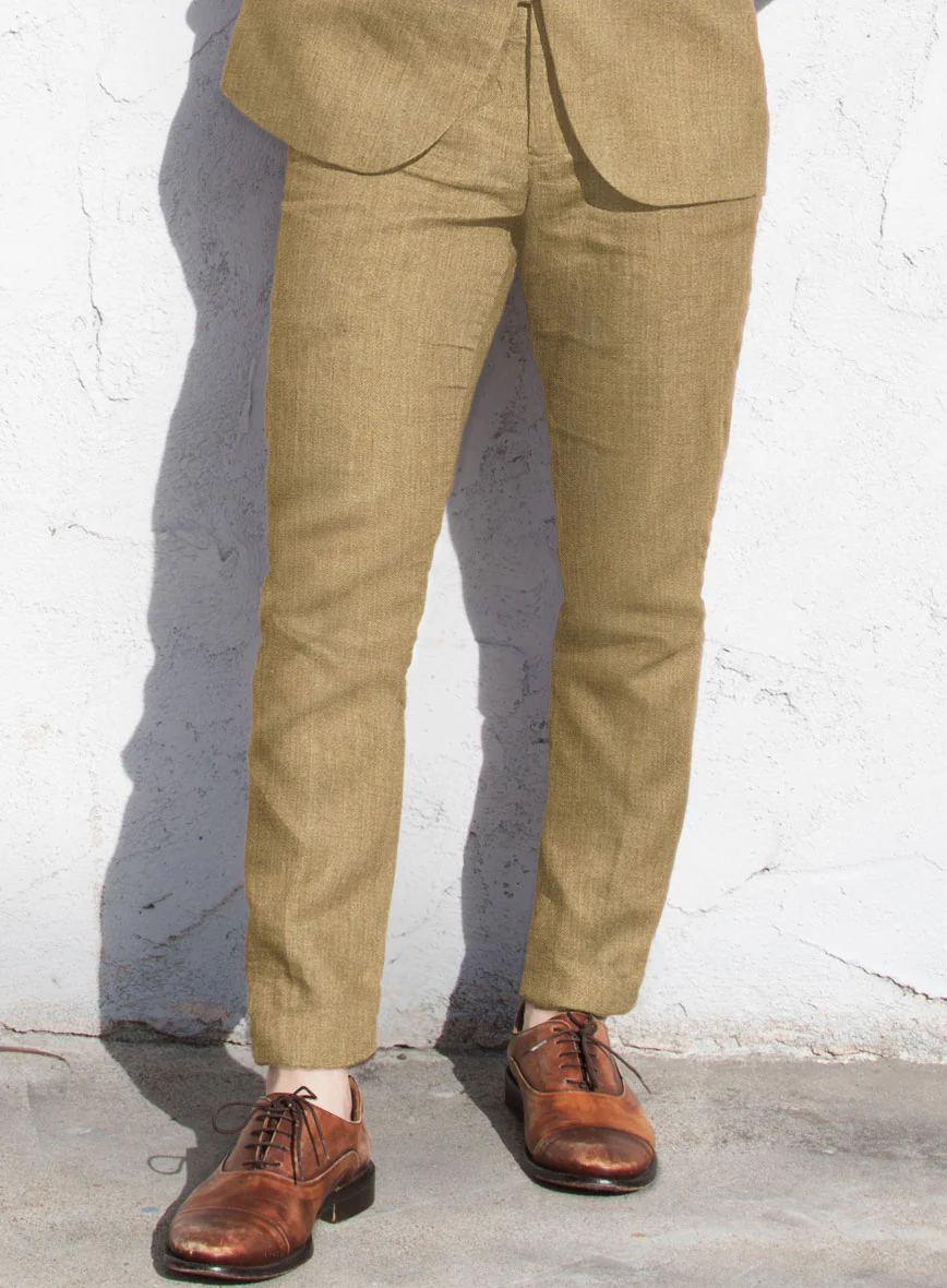 Campari Khaki Linen Pants - Image 2