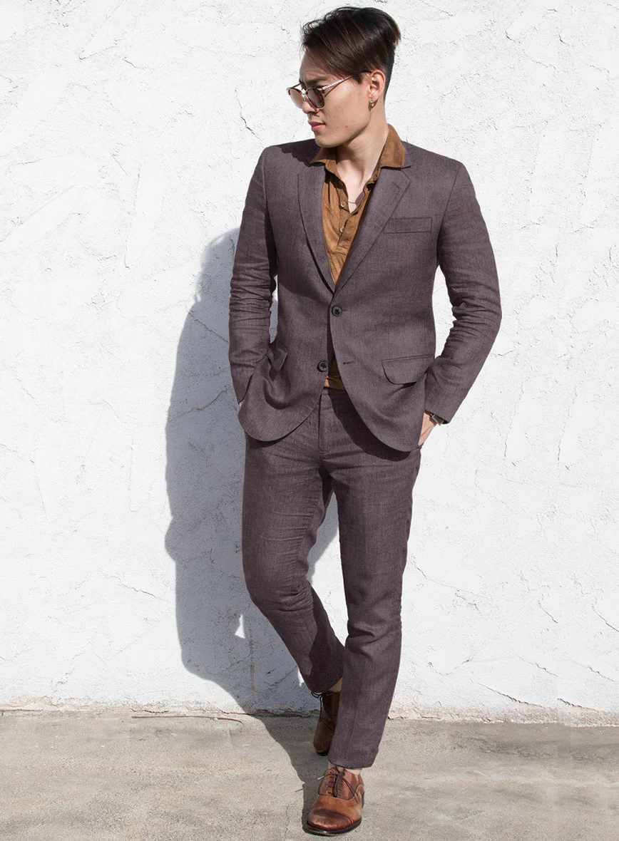 Campari Mystic Mauve Linen Suit - Image 2