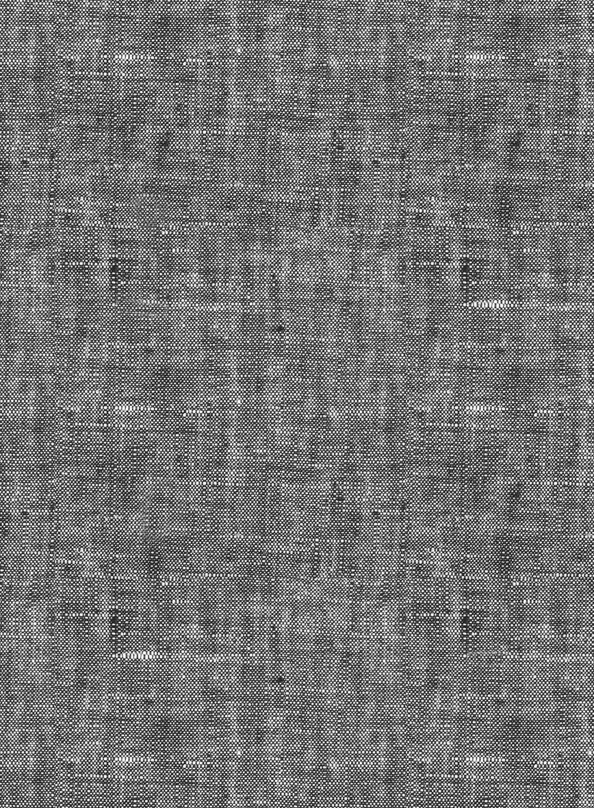 Chambray Black Linen Jacket - Image 2