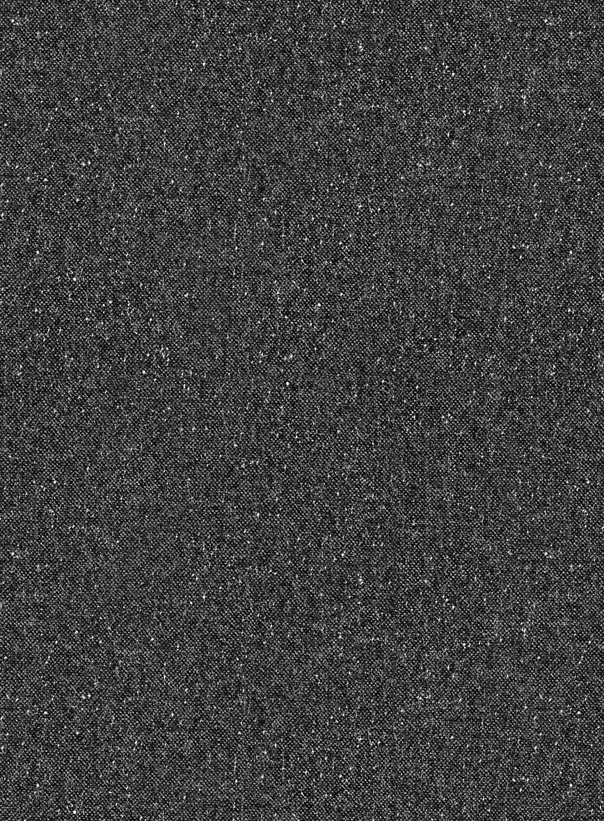 Charcoal Flecks Donegal Tweed Pea Coat - Image 3