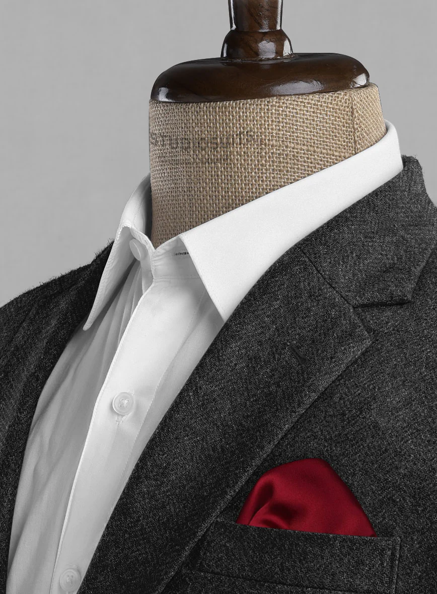 Charcoal Herringbone Tweed Jacket - Image 3