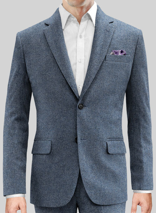 Classic Blue Denim Tweed Suit - Image 4