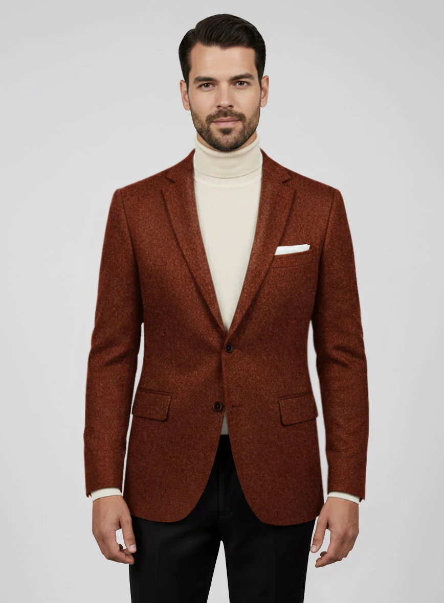 Colombo Rust Brown Cashmere Jacket
