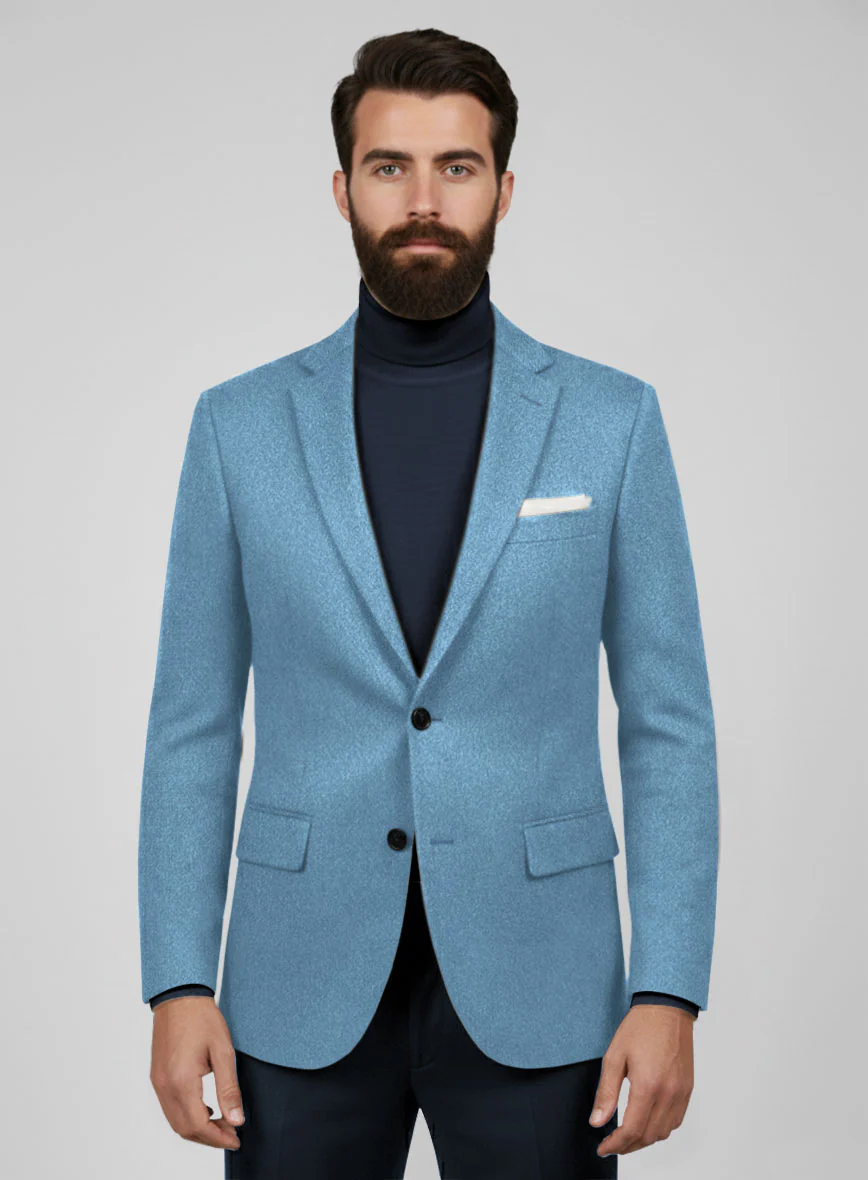 Colombo Sky Blue Cashmere Jacket