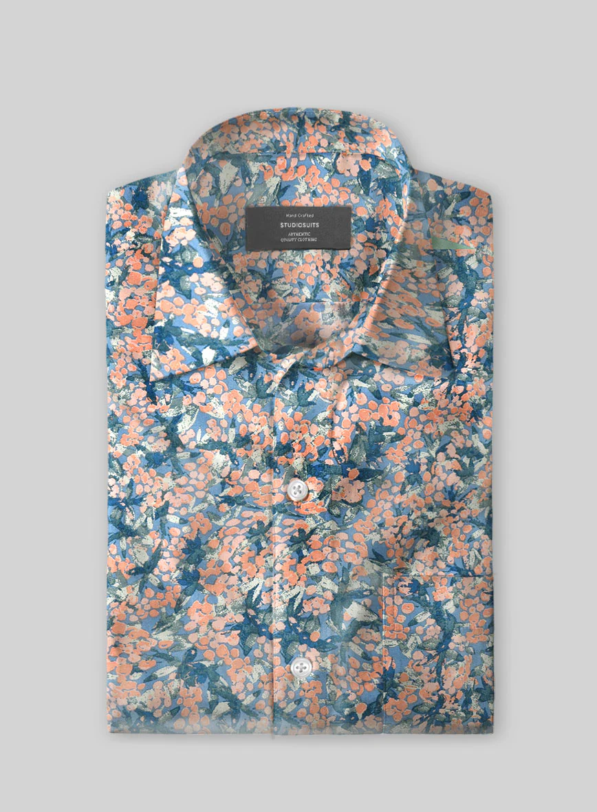 Coral Crush Cotton Lycra Shirt