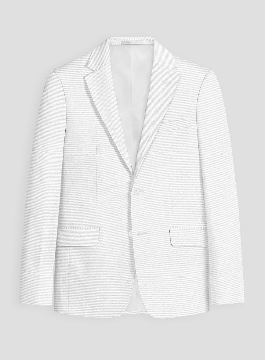 Cotton Drill White Stretch Jacket
