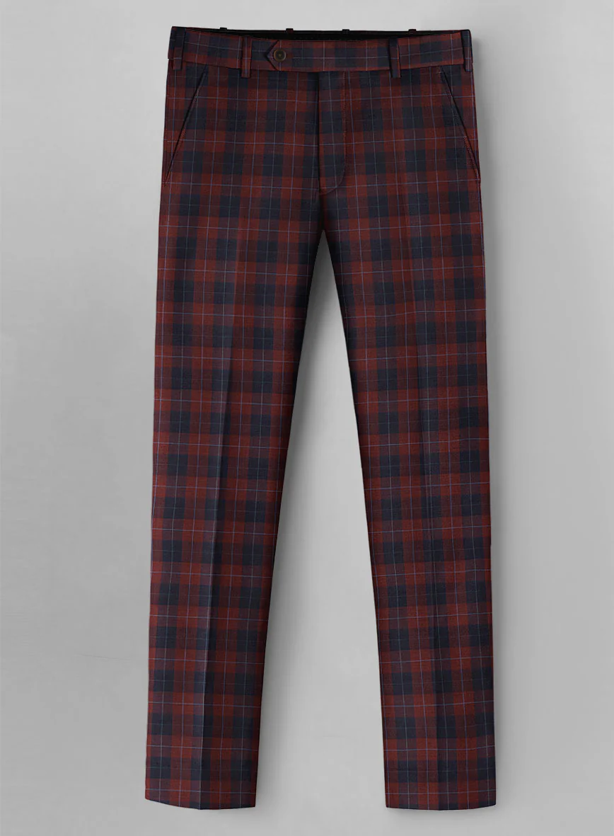 Crimson Carol Check Pants