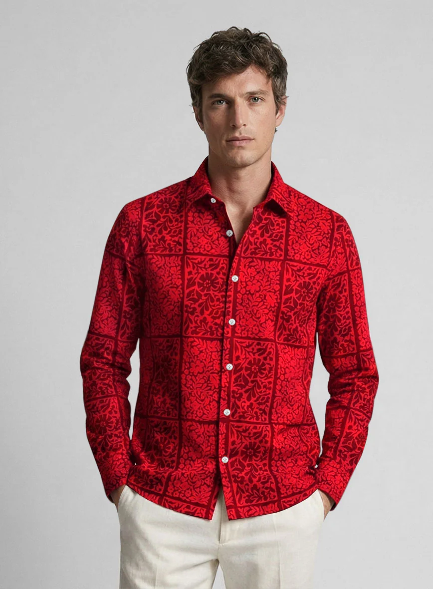 Crimson Tapestry Cotton Shirt
