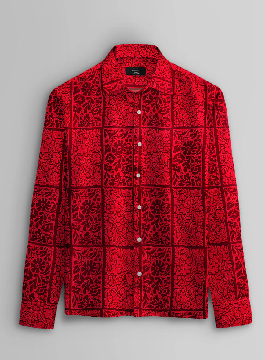 Crimson Tapestry Cotton Shirt - Image 3