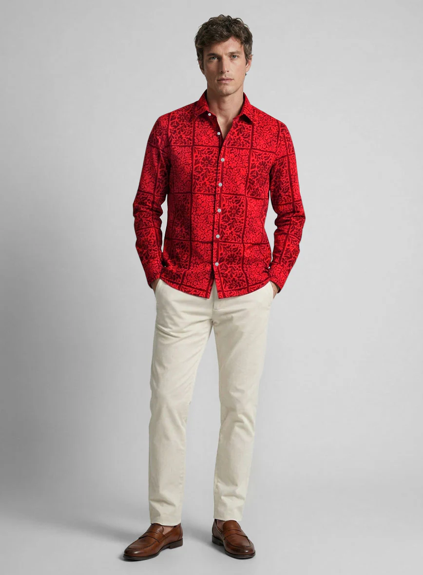 Crimson Tapestry Cotton Shirt - Image 4