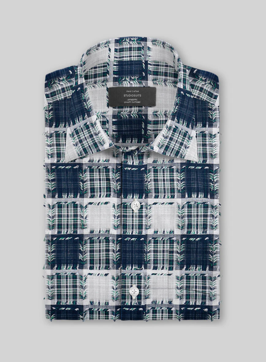 Crossfade Check Patchwork Cotton Shirt