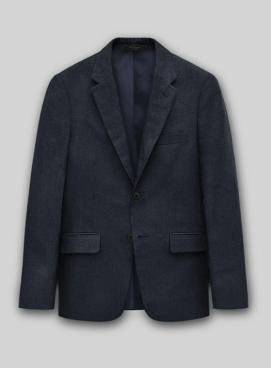 Dark Blue Linen Suit - Image 3