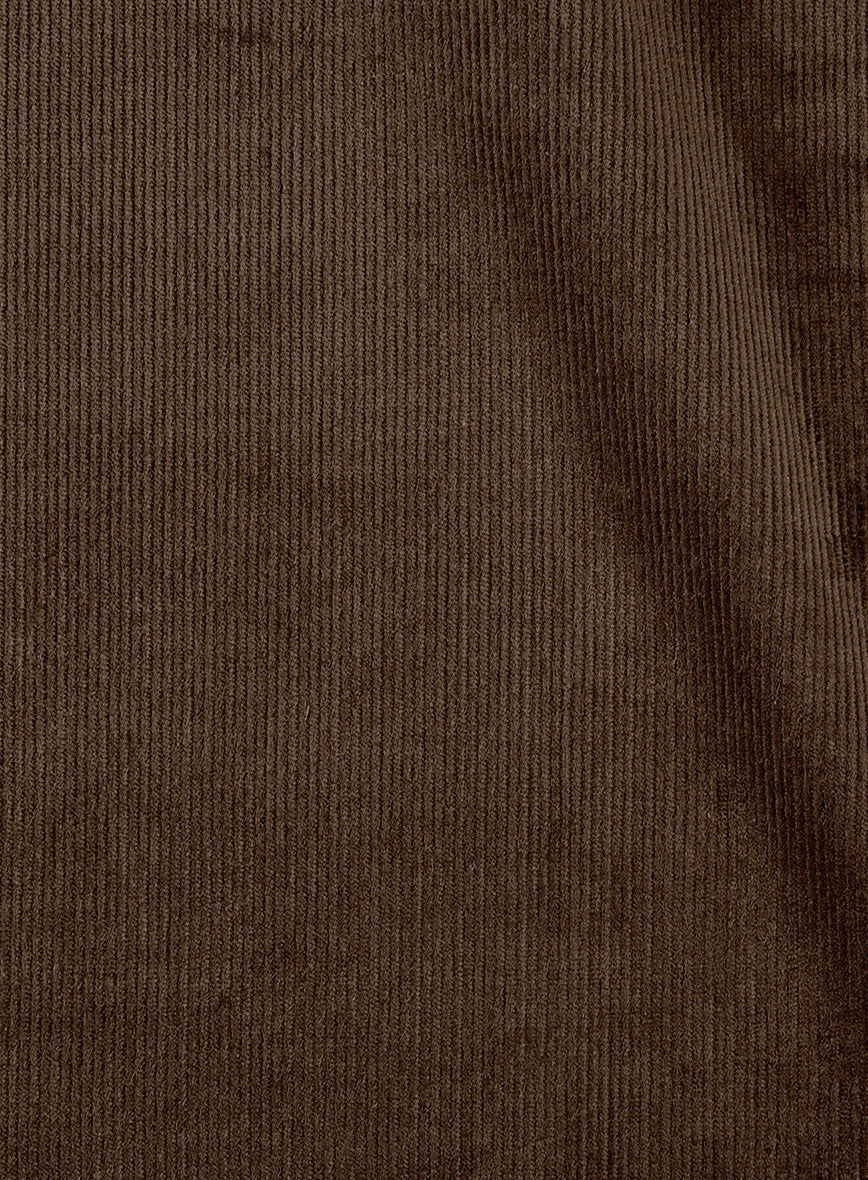 Dark Brown Stretch Pin Corduroy Pants - Image 3