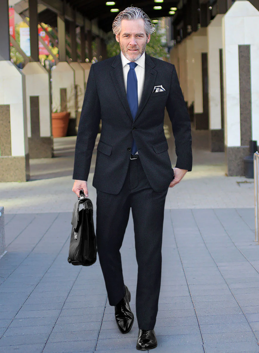 Dark Violet Heavy Tweed Suit - Image 2