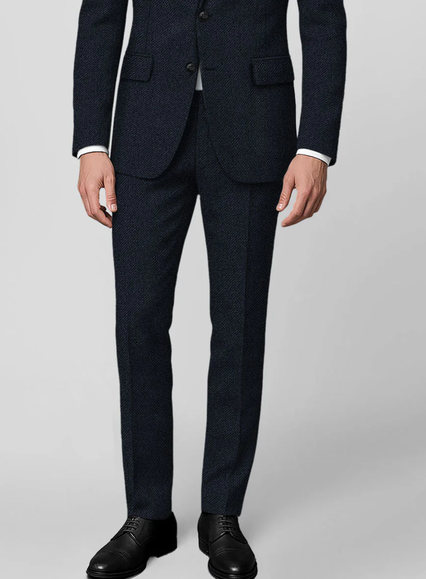 Deep Blue Heavy Tweed Pants