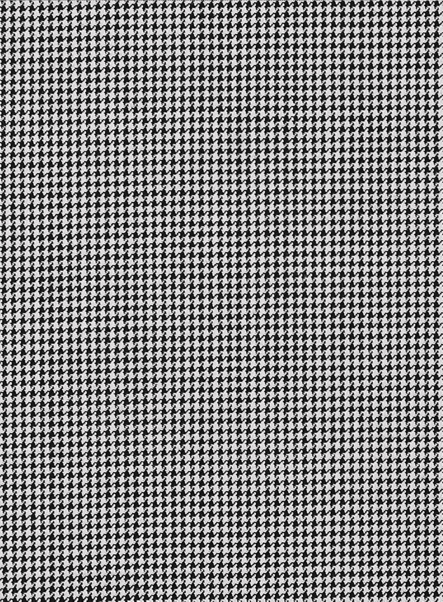 Dogtooth Wool Light Gray Pants - Image 3