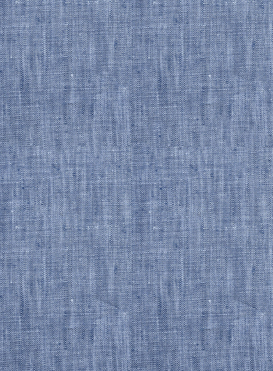 Dublin Ink Blue Linen Shirt - Image 4