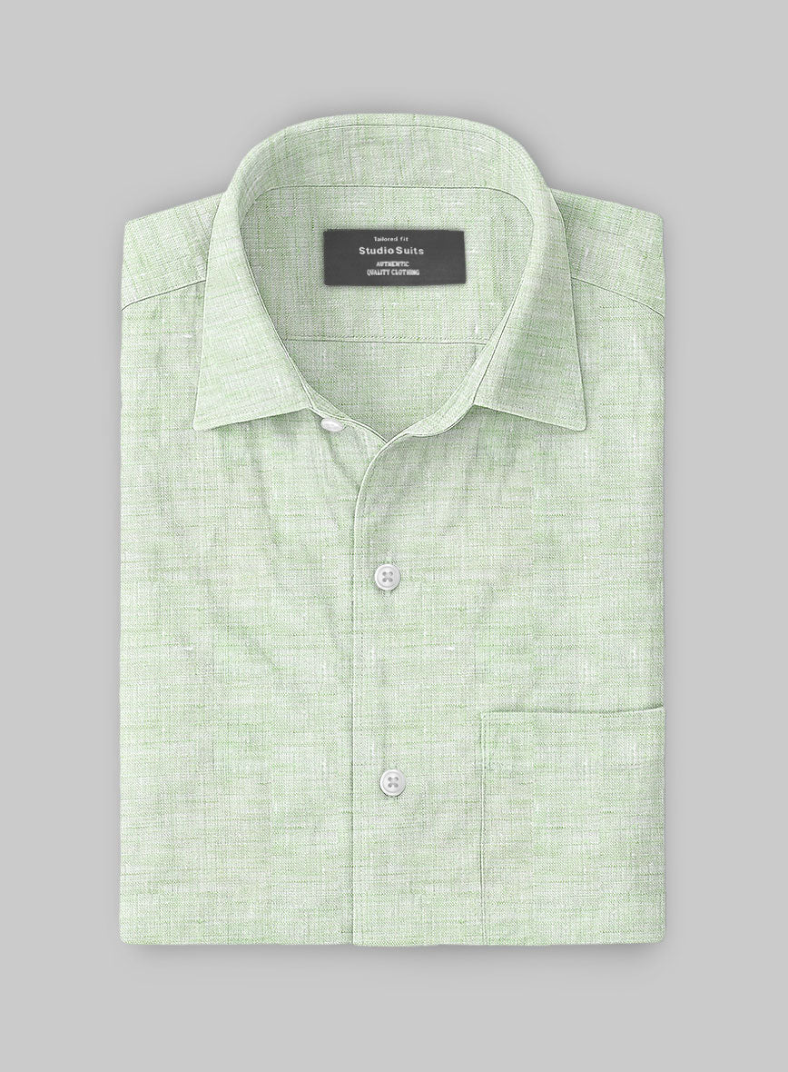 Dublin Sea Green Linen Shirt