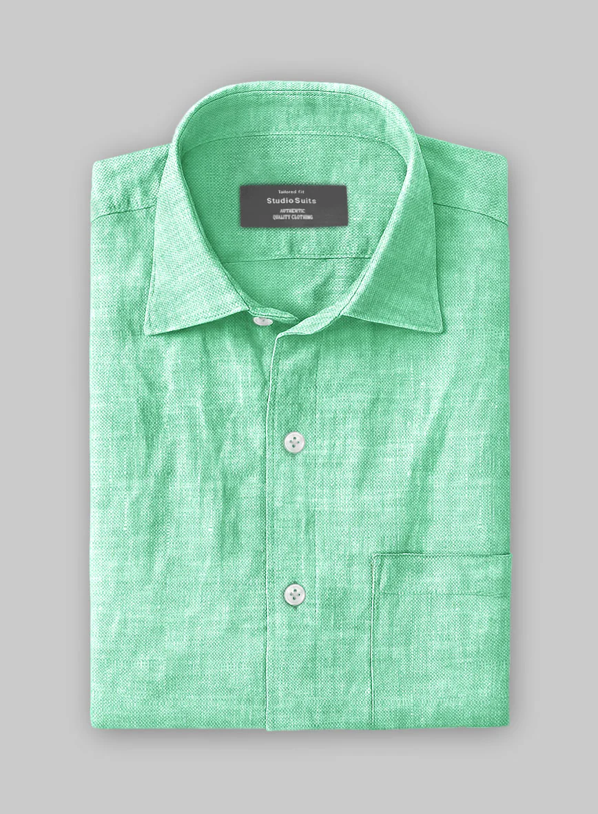 Dublin Shell Green Linen Shirt