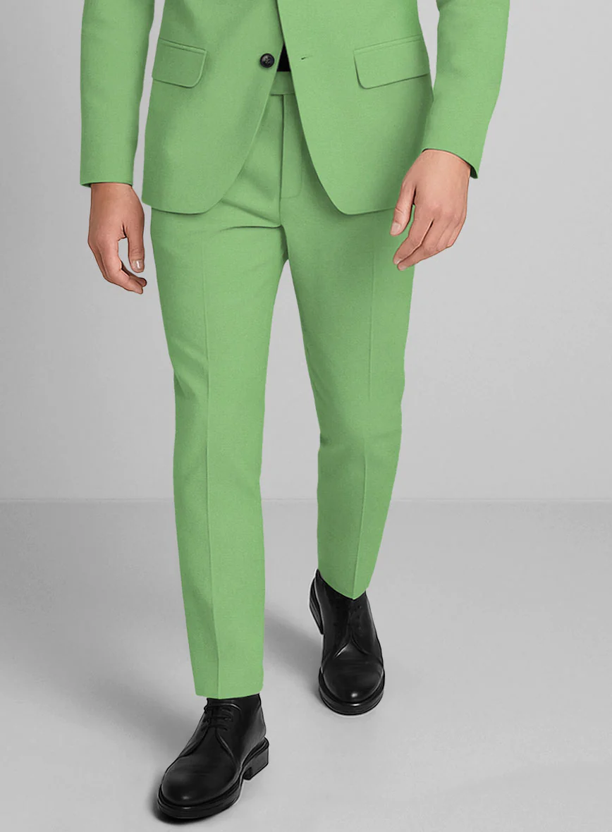 Easter Green Napoli Stretch Light Weight Cotton Suit - Image 5