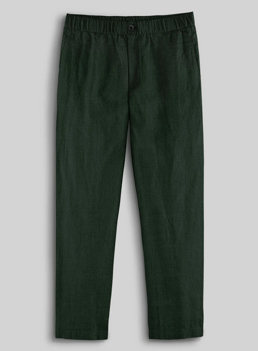Easy Pants Martini Green Linen