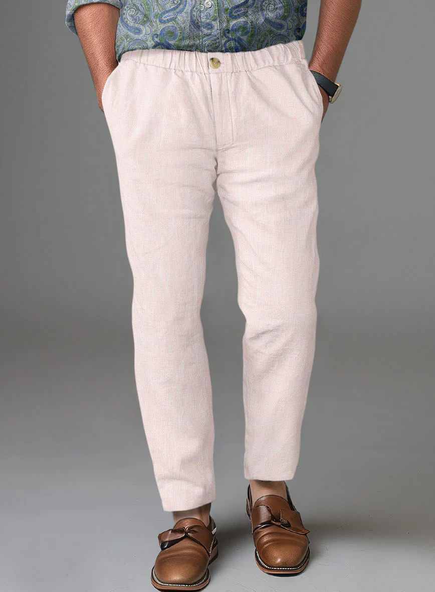 Easy Pants Roman Light Pink Linen - Image 2