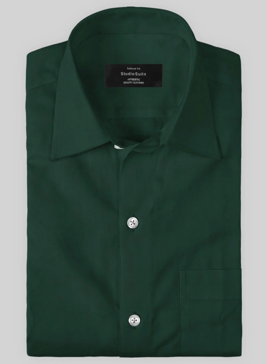 Emerald Green Stretch Poplene Shirt