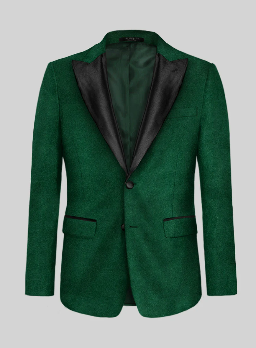 Emerald Green Velvet Tuxedo Jacket
